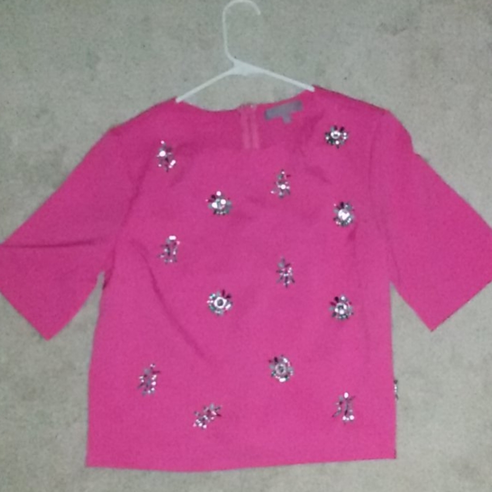 Pink cropped blouse